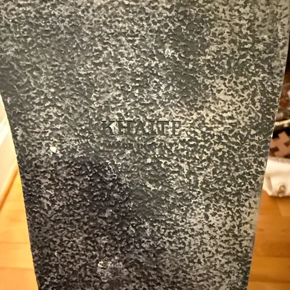 Khaite Brown Slide Sandals with Gold Buckle - Picture 3 of 6